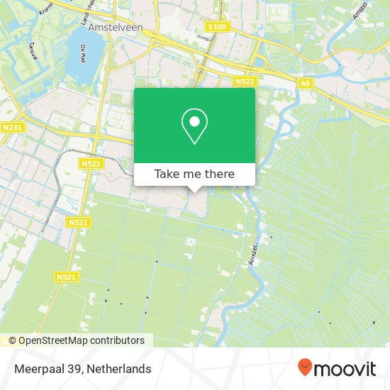 Meerpaal 39, 1186 ZM Amstelveen map