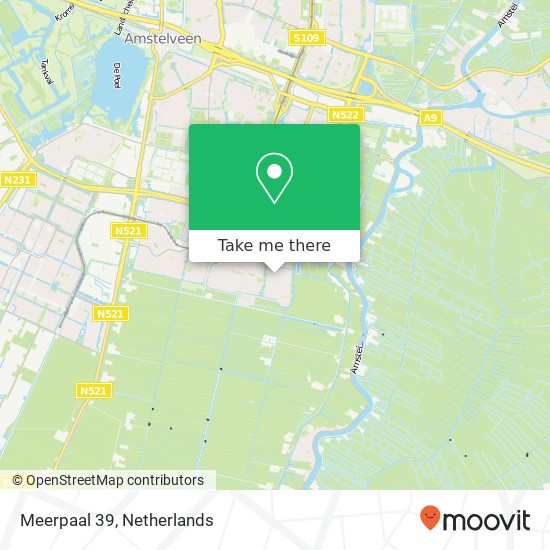 Meerpaal 39, 1186 ZM Amstelveen Karte