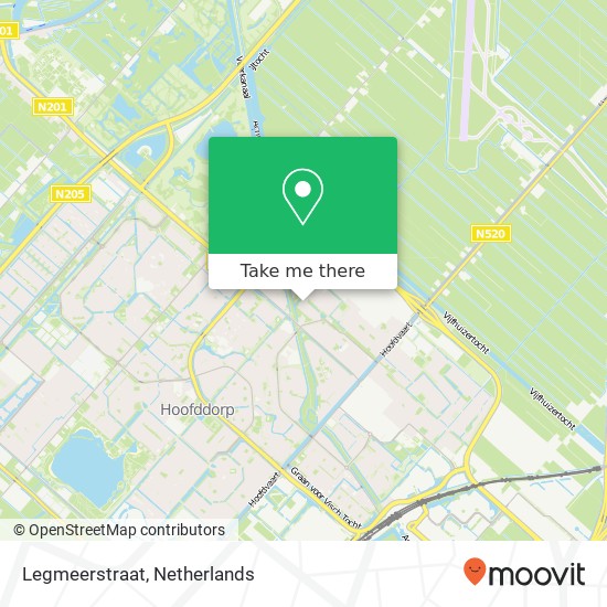 Legmeerstraat, Legmeerstraat, 2131 DX Hoofddorp, Nederland map