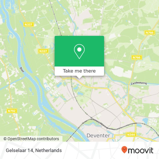 Gelselaar 14, 7414 BX Deventer Karte