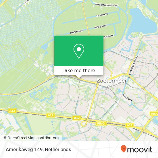 Amerikaweg 149, Amerikaweg 149, 2717 AV Zoetermeer, Nederland map