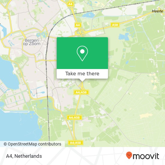 A4, 4624 Bergen op Zoom Karte