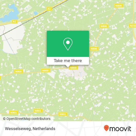Wesselseweg, 3774 Kootwijkerbroek Karte