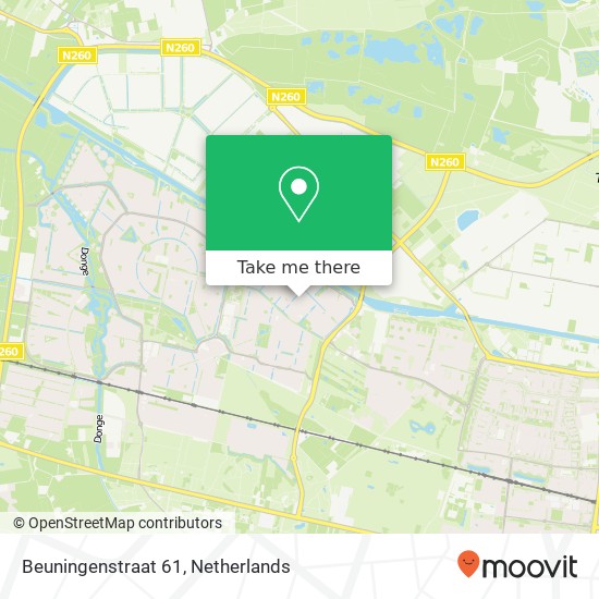 Beuningenstraat 61, Beuningenstraat 61, 5043 XM Tilburg, Nederland map