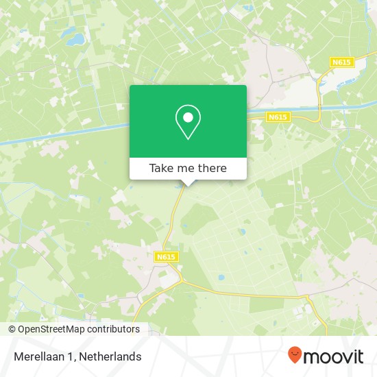 Merellaan 1, 5737 PK Lieshout Karte