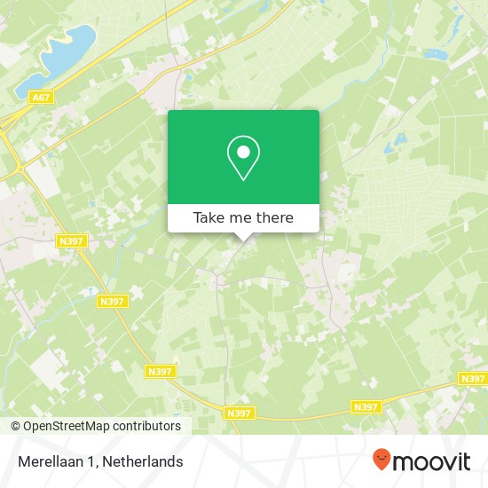 Merellaan 1, 5561 TL Riethoven map