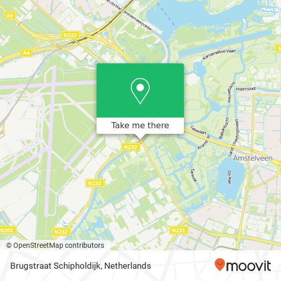 Brugstraat Schipholdijk, 1117 Luchthaven Schiphol Karte