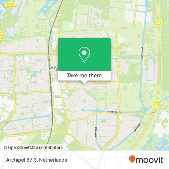 Archipel 37 3, 8224 HM Lelystad map