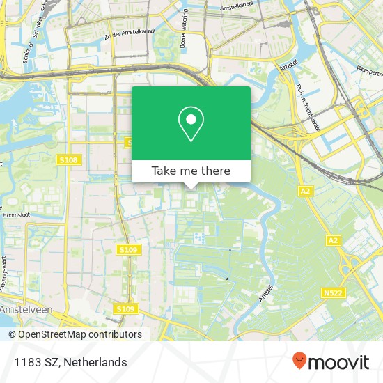 1183 SZ, 1183 SZ Amstelveen, Nederland map