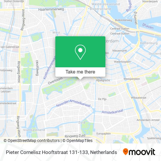 Pieter Cornelisz Hooftstraat 131-133 map