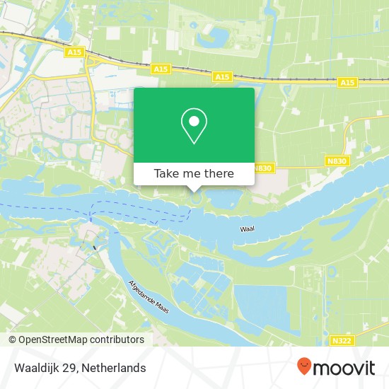 Waaldijk 29, Waaldijk 29, 4214 LB Vuren, Nederland map