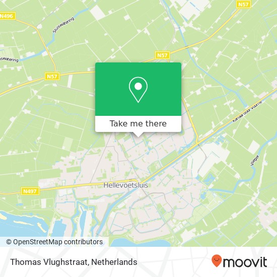 Thomas Vlughstraat, 3223 WE Hellevoetsluis Karte