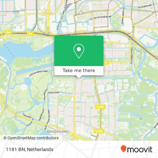 1181 BN, 1181 BN Amstelveen, Nederland map