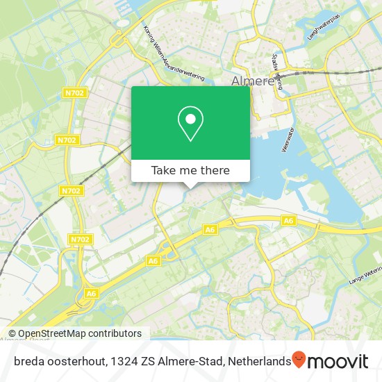 breda oosterhout, 1324 ZS Almere-Stad Karte