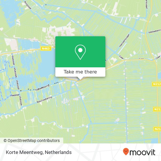 Korte Meentweg, 3652 LB Woerdense Verlaat Karte