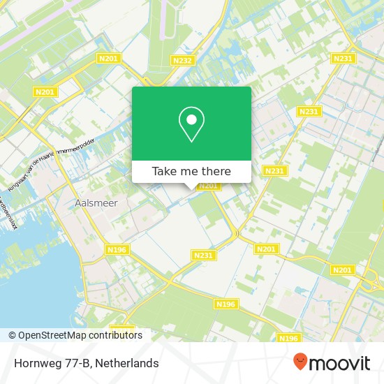 Hornweg 77-B, Hornweg 77-B, 1432 GD Aalsmeer, Nederland Karte