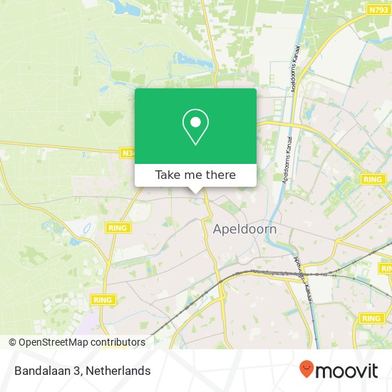 Bandalaan 3, 7314 BR Apeldoorn map