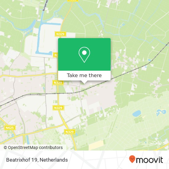 Beatrixhof 19, 5351 DT Berghem Karte