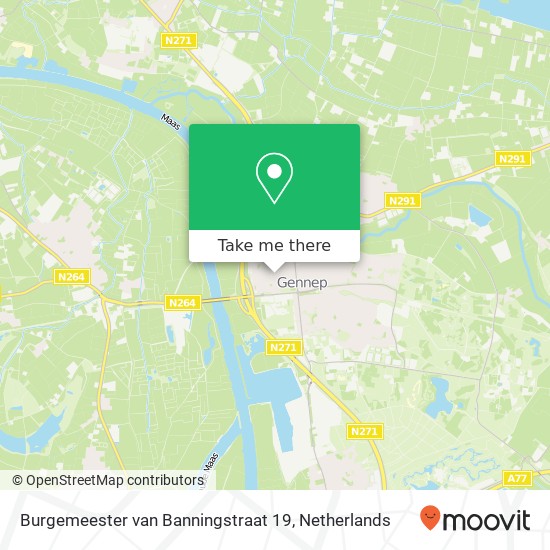 Burgemeester van Banningstraat 19, 6591 AS Gennep map