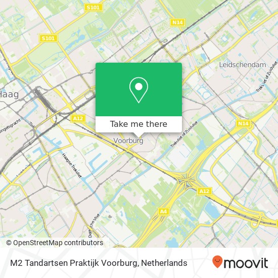 M2 Tandartsen Praktijk Voorburg, Prins Bernhardlaan 1 map