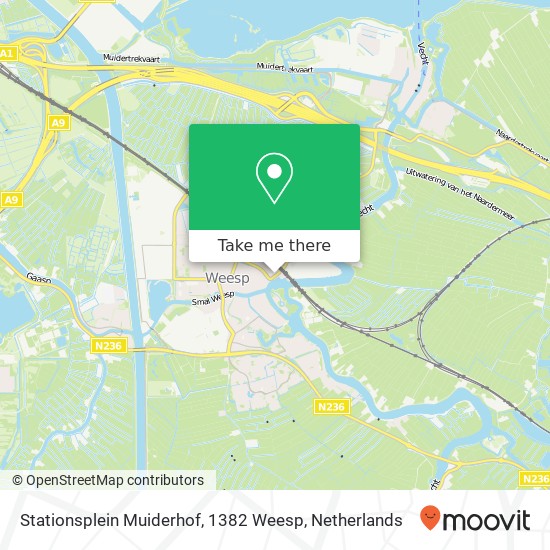Stationsplein Muiderhof, 1382 Weesp map