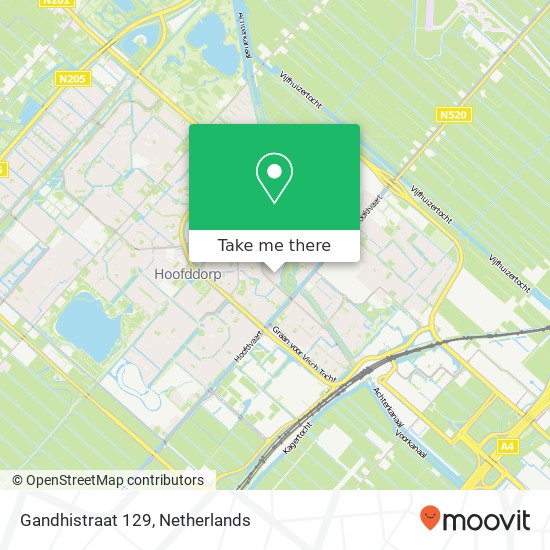 Gandhistraat 129, 2131 PD Hoofddorp Karte