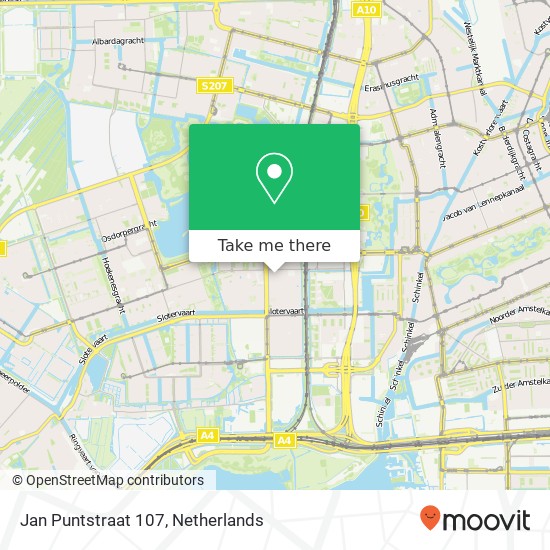 Jan Puntstraat 107, 1065 Amsterdam map