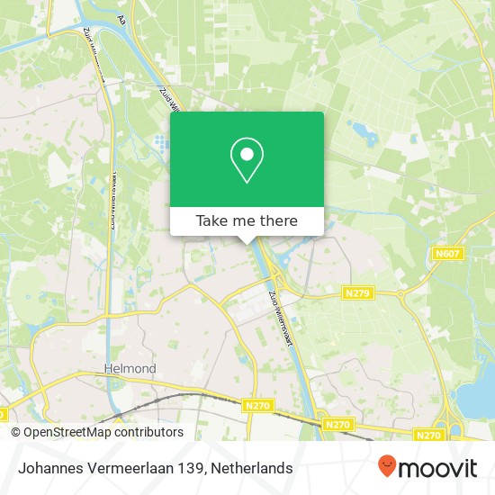 Johannes Vermeerlaan 139, Johannes Vermeerlaan 139, 5702 BK Helmond, Nederland map