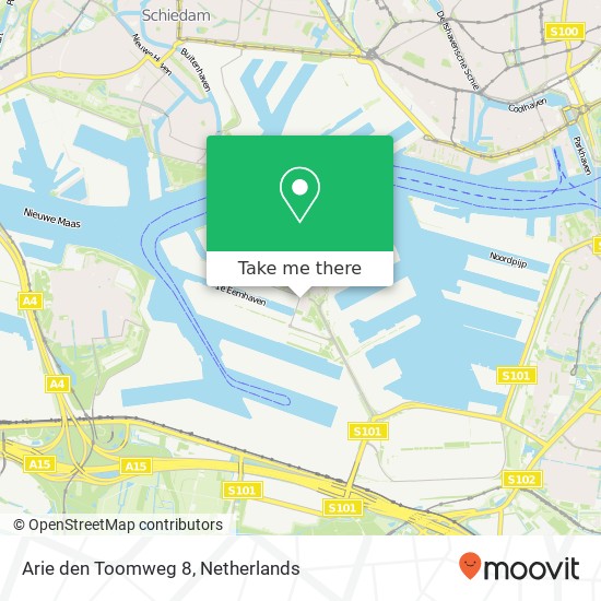 Arie den Toomweg 8, 3089 KA Rotterdam map