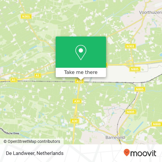 De Landweer, 3771 Barneveld map