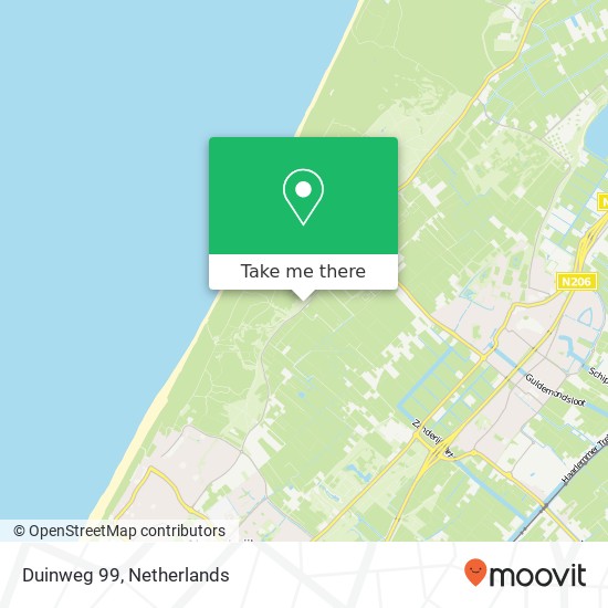 Duinweg 99, 2204 AT Noordwijk map