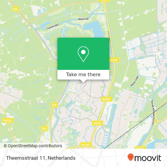 Theemsstraat 11, 1827 GB Alkmaar Karte