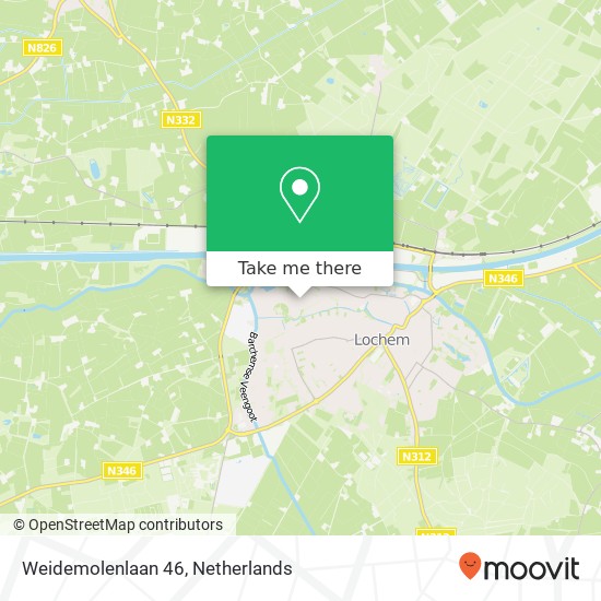 Weidemolenlaan 46, 7241 VG Lochem Karte