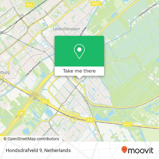 Hondsdrafveld 9, 2492 LW Den Haag map