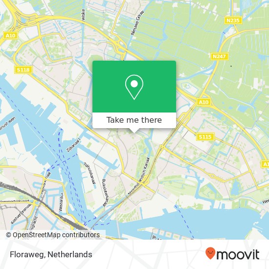 Floraweg, 1032 XK Amsterdam Karte