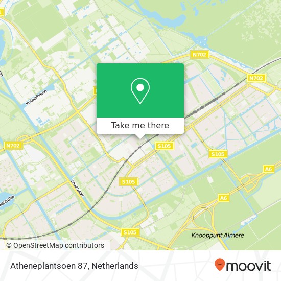 Atheneplantsoen 87, 1334 EM Almere-Buiten Karte