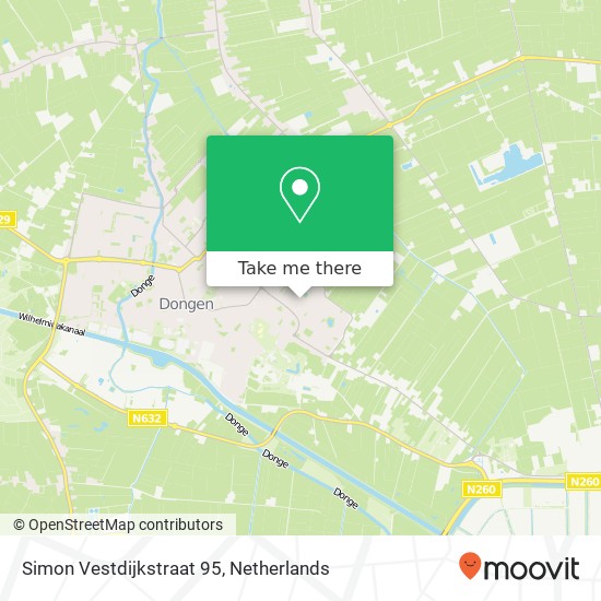 Simon Vestdijkstraat 95, 5103 PA Dongen map