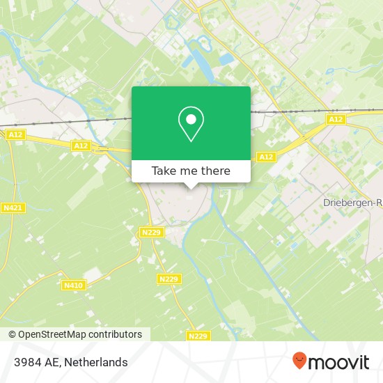 3984 AE, 3984 AE Odijk, Nederland Karte