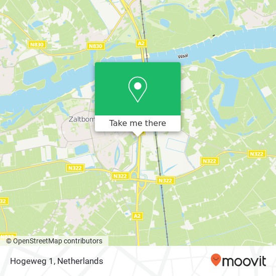 Hogeweg 1, 5301 LB Zaltbommel Karte