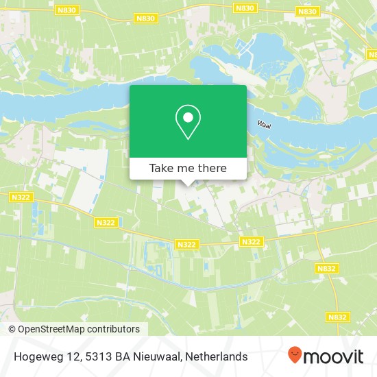 Hogeweg 12, 5313 BA Nieuwaal Karte