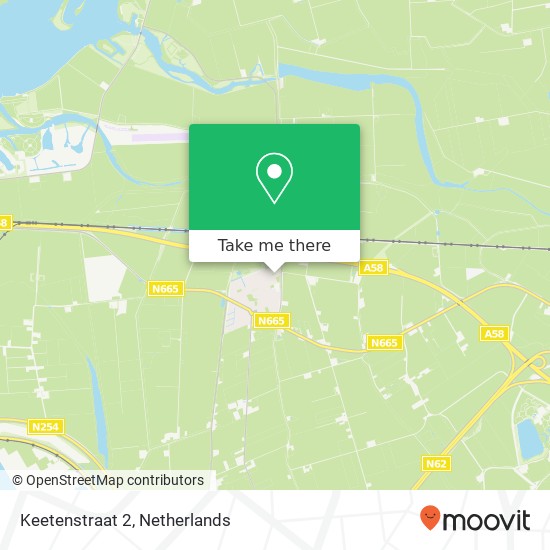 Keetenstraat 2, 4456 BH Lewedorp map