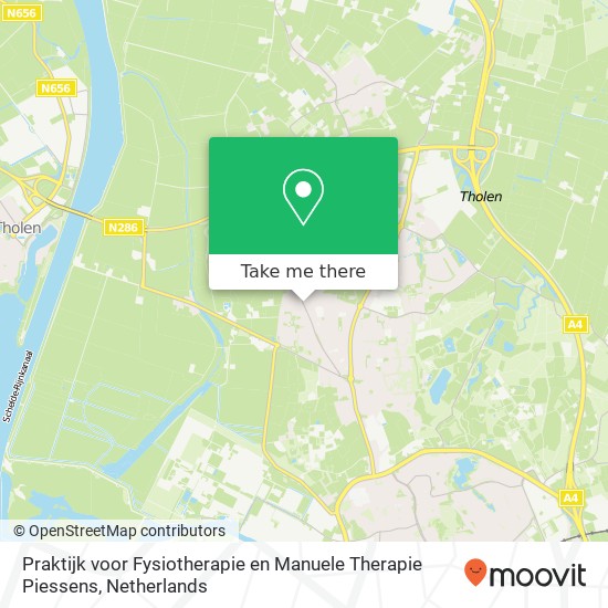 Praktijk voor Fysiotherapie en Manuele Therapie Piessens, Dorpsstraat 37 map