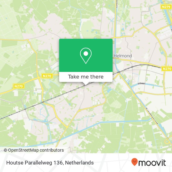 Houtse Parallelweg 136, Houtse Parallelweg 136, 5706 AG Helmond, Nederland map