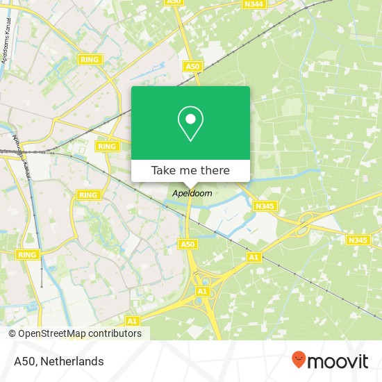 A50, 7325 Apeldoorn map