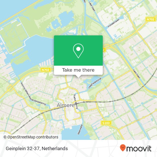 Geinplein 32-37, Geinplein 32-37, 1316 HC Almere, Nederland map