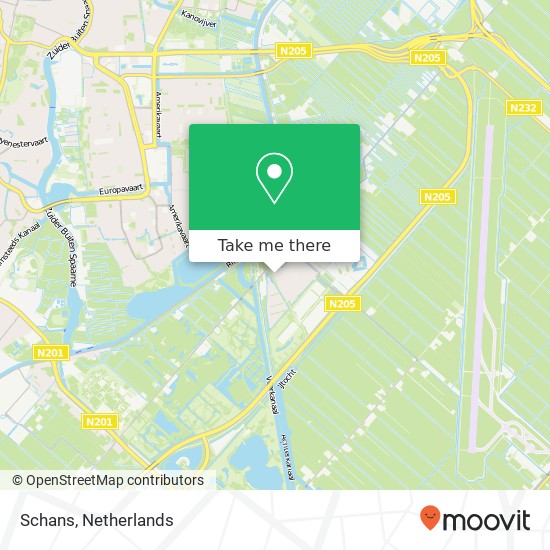 Schans, 2141 NV Vijfhuizen map