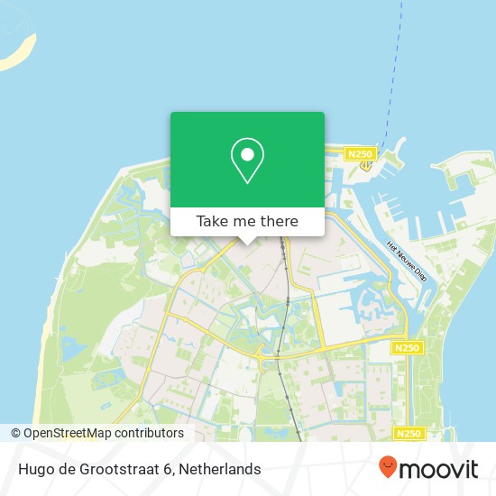 Hugo de Grootstraat 6, 1782 NH Den Helder Karte
