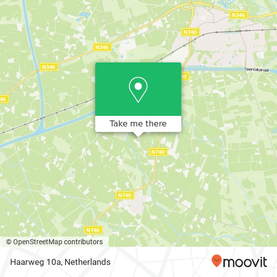 Haarweg 10a, 7497 MT Bentelo Karte