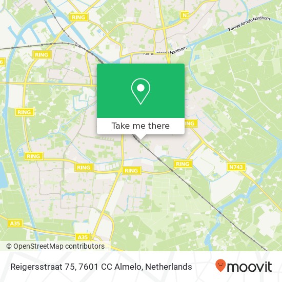 Reigersstraat 75, 7601 CC Almelo map