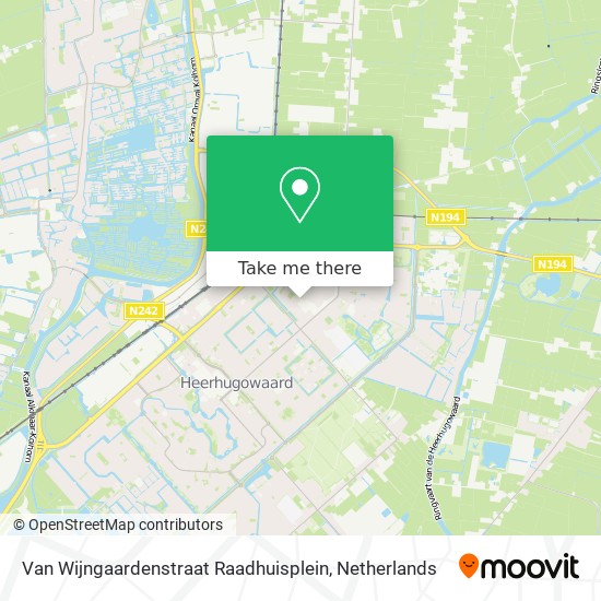 Van Wijngaardenstraat Raadhuisplein map